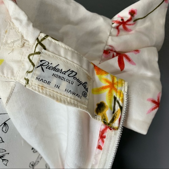 Vintage Hawaii Dress Tropical Fitted Mermaid Sz 8 - Picture 5 of 7